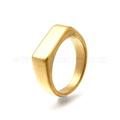 Прямоугольные кольца из нержавеющей стали 304 для женщин&nbsp;LS-RJEW-B120-01G