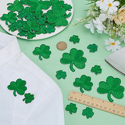 34 шт. 4 стиля вышитая нашивка на ткани с изображением клевера&nbsp;PATC-FG0003-43