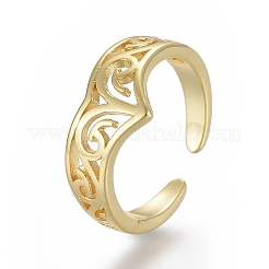 Регулируемые латунные кольца на мыске RJEW-EE0002-10G