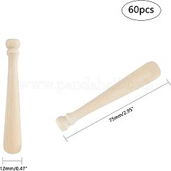 Unfertige halbgebohrte Mini-Naturholzperlen&nbsp;WOOD-OC0001-27B
