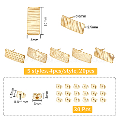20 шт. 5 стиля ионного покрытия (IP) 304 нержавеющая сталь серьги-гвоздики фурнитура STAS-UN0045-96