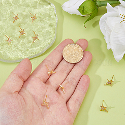 Латунные серьги-гвоздики из циркония&nbsp;KK-DC0004-92