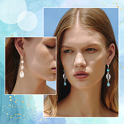 40 шт. 4-х стилевые латунные серьги с застежкой-молнией KK-BBC0011-53