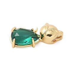 Pendentifs en laiton zircon cubique transparent&nbsp;KK-S507-15A-G