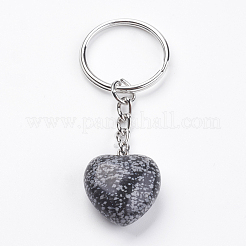 Llavero de piedras preciosas naturales y sintéticas&nbsp;KEYC-F019-02