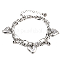 Многорядные браслеты из нержавеющей стали 304 BJEW-P365-02P