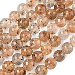 Нити натуральных алмазных бусин херкимер G-Z115-C03-10mm