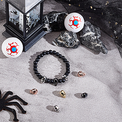 12шт 4 цвета латунные бусины&nbsp;FIND-AR0002-34