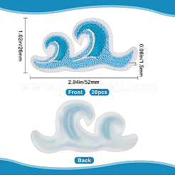 20 шт. компьютерная вышивка полиэстеровые клеевые пришивные нашивки DIY-GF0005-82