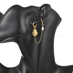 Pendentifs en acier inoxydable 304 et boucles d'oreilles à fermoir à levier en perles de culture d'eau douce naturelles&nbsp;EJEW-JE07259-03