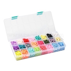 240гр 24-хцветные бусины из полимерной глины ручной работы CLAY-JP0001-10-6mm