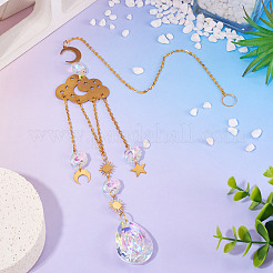 1 Stück facettierte Glas-Sonnenfänger-Anhänger-Dekorationen&nbsp;AJEW-TA0002-89