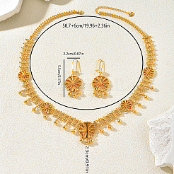 Elegante Halskette und Ohrringe mit Messingblumenquaste für Damen&nbsp;WJ2264