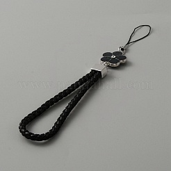 Искусственная кожа вязание ремешок на запястье ручные мобильные ремни&nbsp;AJEW-WH0332-89A