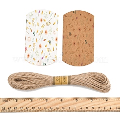 30 Stück 2 Farben Geschenkboxen mit Blumendruckpapierkissen&nbsp;CON-FS0001-13
