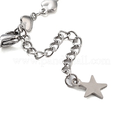 Bracelet à maillons en acier inoxydable 201 résistant au ternissement&nbsp;MAK-K023-01B-P