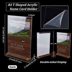 A4 держатель для визиток из акрила в форме буквы Т ODIS-WH0078-52
