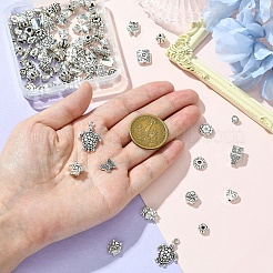 100шт 25 стиля бусины из сплава в тибетском стиле TIBEB-YW0001-29