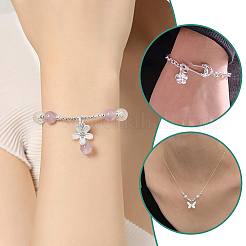 4 шт. 2 стиля 925 подвески из стерлингового серебра с соединительными кольцами и 925 штампа STER-PH0003-44