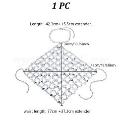 Железные и прозрачные акриловые цепи для груди бикини для сексуальных женщин AJEW-WH0348-730