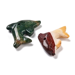 Подвески из натурального мукаита/содалита/агата/родонита с морскими животными&nbsp;G-K383-04