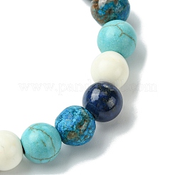 Bracciali sintetici turchesi tinti con tartaruga da spiaggia estiva&nbsp;BJEW-JB10896-01