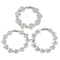 Messing Link Armbänder für Frauen&nbsp;BJEW-H209-01P