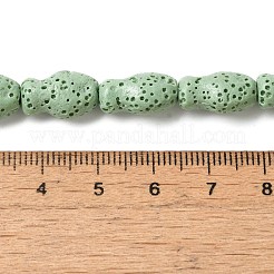 Fili di perle di roccia lavica naturale&nbsp;G-U007-01G