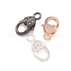 Застежки из сплава со стразами в виде когтей омара KK-KS0001-11