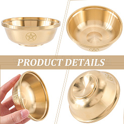 Ciotola per offerte in ottone per la meditazione sull'altare&nbsp;AJEW-WH20816-262A