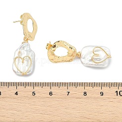 Boucles d'oreilles pendantes en laiton&nbsp;EJEW-JE07096
