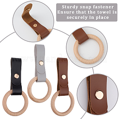 3шт. 3-х цветный держатель для полотенец из искусственной кожи&nbsp;HJEW-CN0001-36