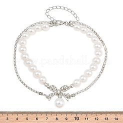 Einreihiges Armband aus einer Legierung mit Mikropavé-Fassung aus klaren Zirkonia und Schleifenmuster für Damen&nbsp;AL-CBA3C8B-08P