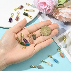 16 шт. подвесные украшения из натуральных драгоценных камней 8 цветов&nbsp;HJEW-YW00209