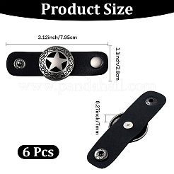 6 шт. из искусственной кожи с латунной пряжкой для шарфа&nbsp;AJEW-CL0001-69