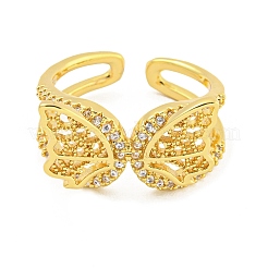 Кольцо-манжета из нержавеющей стали 304 с кубическим цирконием для женщин RJEW-S406-05G-01