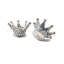 Бусины из сплава со стразами в форме короны FIND-NH0001-19P