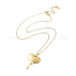 Ожерелья с подвеской «тающее сердце» из нержавеющей стали 304 NJEW-G083-02C-G