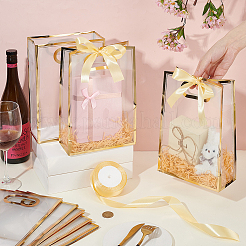 15 шт. прямоугольные матовые прозрачные полипропиленовые пластиковые пакеты для хранения с 1 рулонами полиэстеровой ленты&nbsp;ABAG-UN0001-08