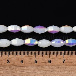 Стеклянные бусины с гальваническим покрытием &nbsp;GLAA-Q101-03A-AB07