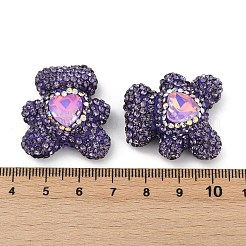 Ручной полимерной глины шариков Rhinestone CLAY-NH0001-12A