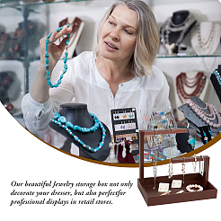 Прямоугольные деревянные витрины для ювелирных изделий ODIS-WH0329-34B