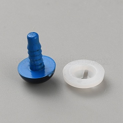 ABSプラスチック安全クラフトアイ  DIY人形のおもちゃ人形ぬいぐるみ動物  ブルー  18x12mm&nbsp;DIY-WH20013-28A-03