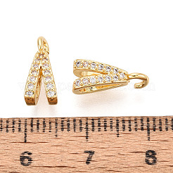 Латунные микропаве прозрачные кубические циркониевые подвески&nbsp;KK-N276-18G