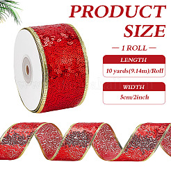 Рождественская тема 10 ярд полиэстеровая лента OCOR-WH0070-238C