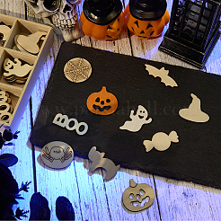 1 Set Holzanhänger-Dekorationen zum Halloween-Thema&nbsp;WOOD-SC0001-92A