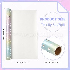 虹色のグラデーションの誕生日プレゼントの包装紙  長方形  水玉  430x0.1mm  3 m /ロール&nbsp;DIY-FZC0002-03A