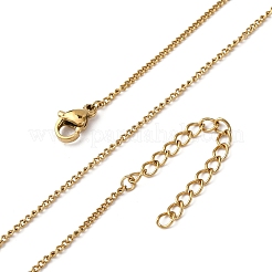 Ожерелья из цепочек панцирного плетения из нержавеющей стали 304 толщиной 1.5 мм&nbsp;NJEW-T016-28G