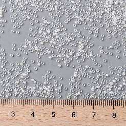 MIYUKIラウンドロカイユビーズ  日本製シードビーズ  （rr1104)ホワイトラインドクリスタル  15/0  1.5mm  穴：0.7mm  約5555PCS /ボトル  10 G /ボトル&nbsp;SEED-JP0010-RR1104