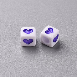 Белые непрозрачные акриловые бусины&nbsp;MACR-T038-12E